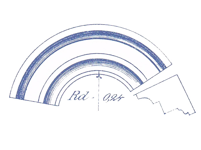 Gesimsbögen, Dachrinnen rundgetrieben, Nr. 1354